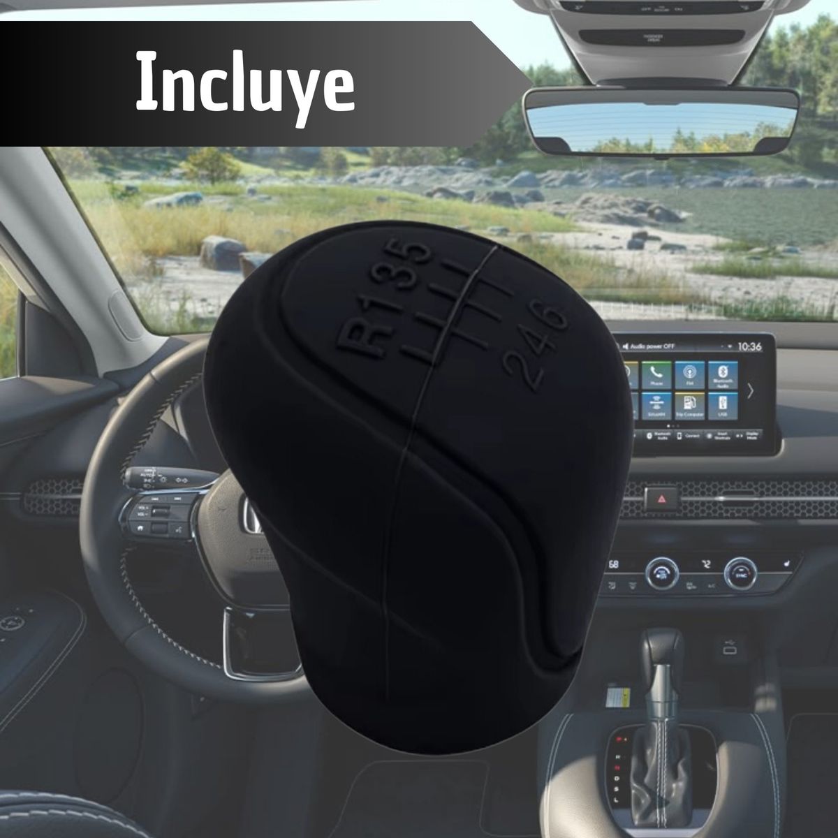 GENERICO - Pomo Forro para Perilla de Cambios Rojo