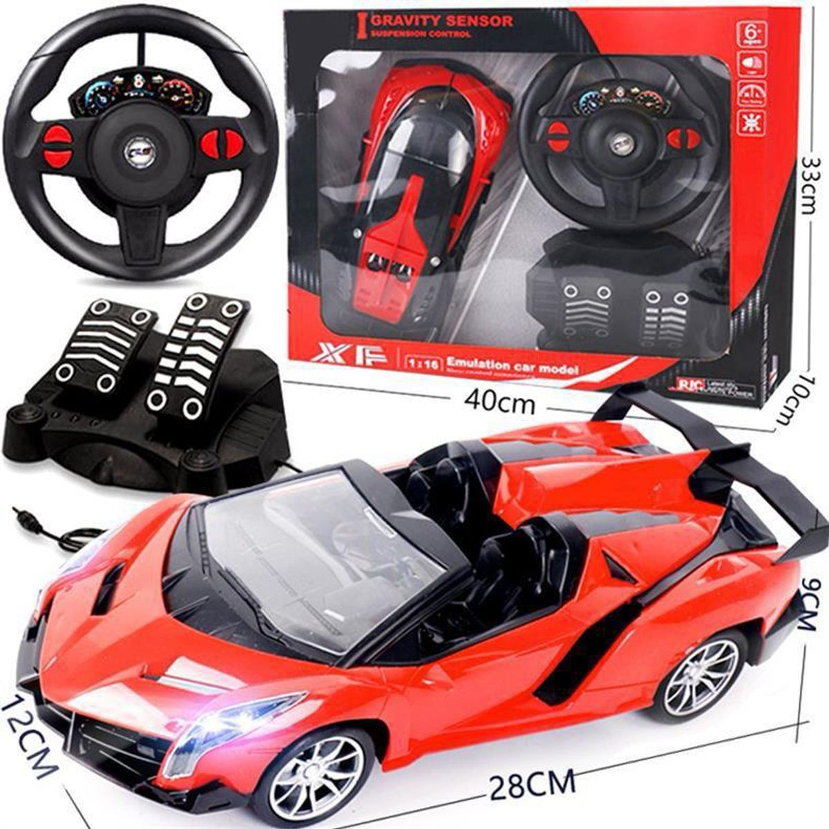 LAMBORGHINI - Carro control remoto de coleccion con baterias recarcables-