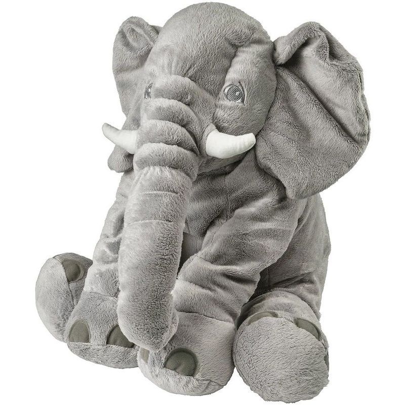 MULTIPLACE COLOMBIA - Elefante para bebe de 60 cm peluche antialergico grande Gris