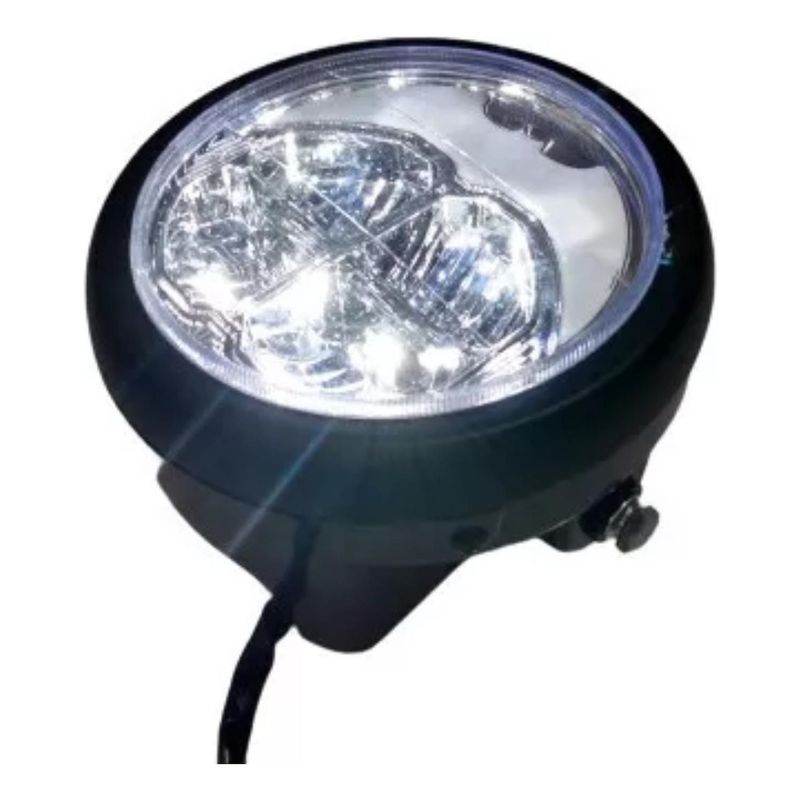 GENERICO - Farola Led Redonda Lente Batman Para Motocicleta