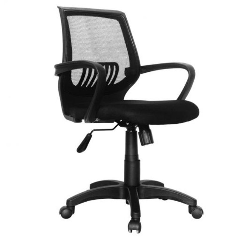 MUEBLESYA - Silla de Oficina Ergonomica IBARRANCA DE UPIA Marco Negro Base Nylon