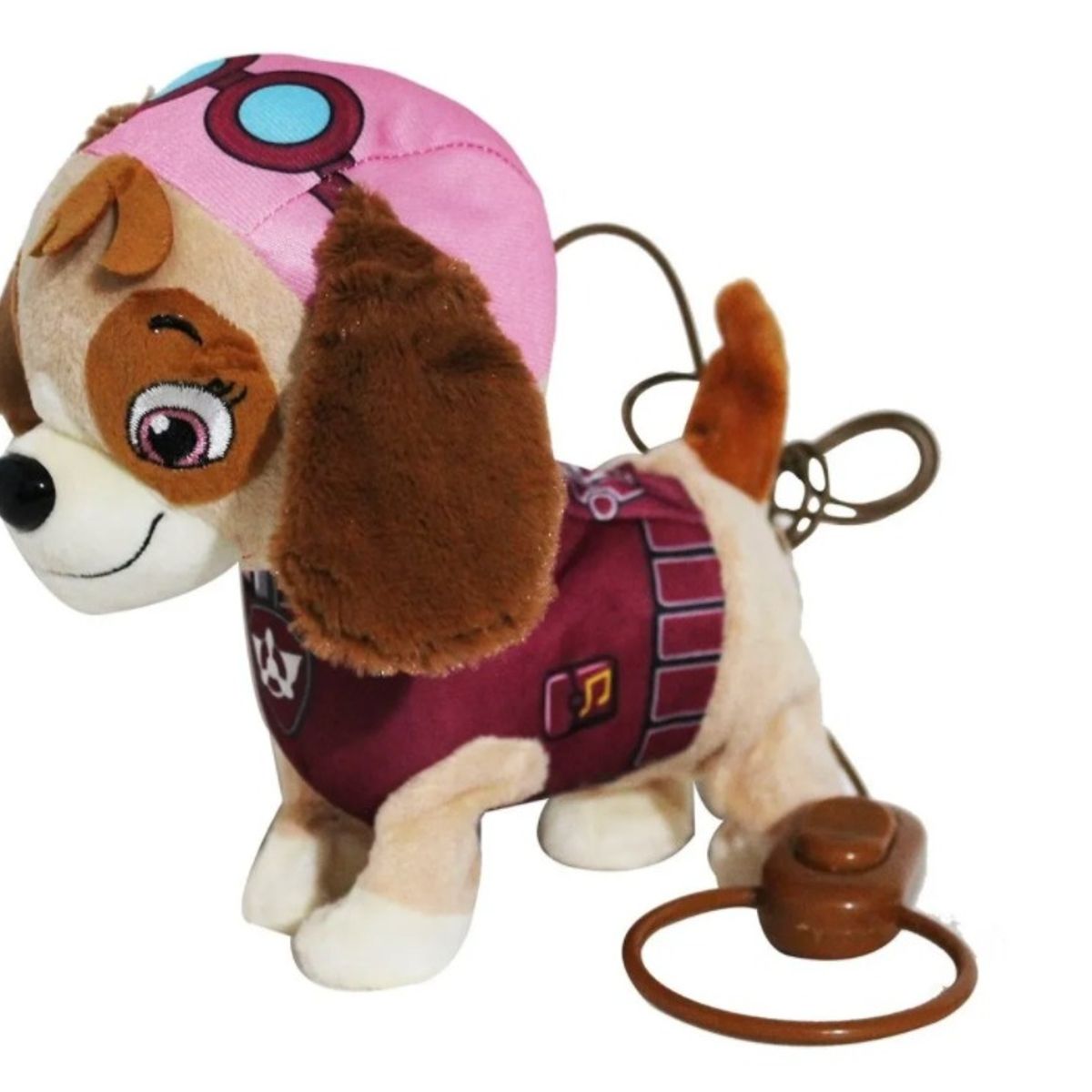 MULTIPLACE COLOMBIA - Paw patrol camina y canta mediano en peluche con collar SKYE
