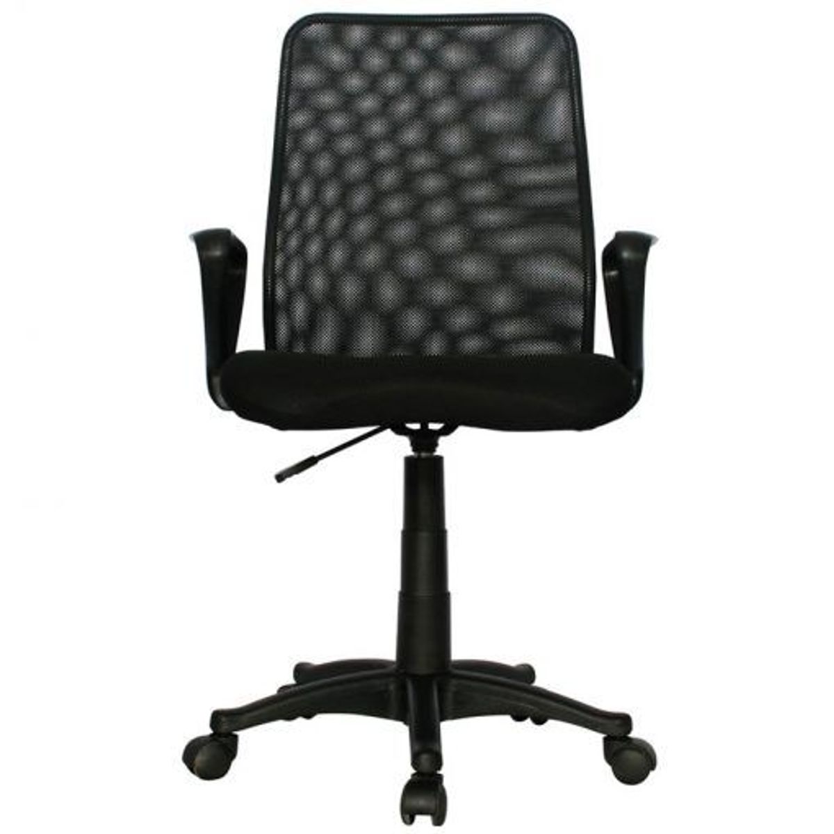 MUEBLESYA - Silla de Oficina Ergonomica IPIALES Marco Negro Base Nylon