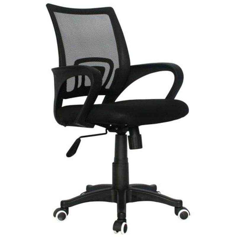 MUEBLESYA - Silla de Oficina Ergonomica GUARANDA Marco Negro Base Nylon