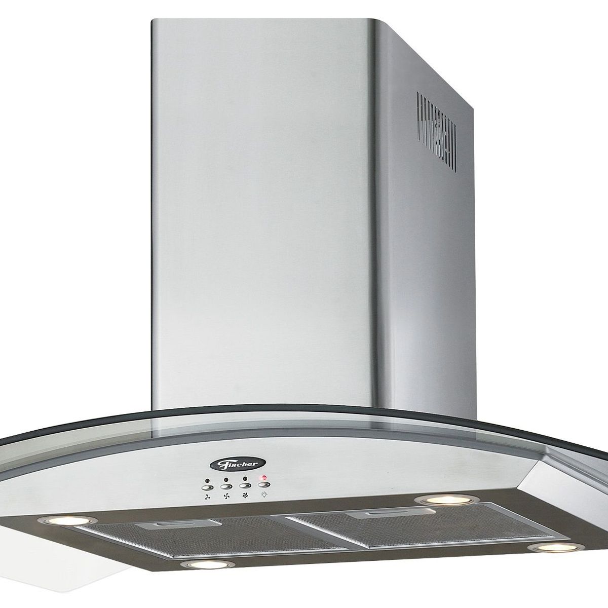 FISCHER - Campana Isla 90 cm Vidrio curvo Marca Fischer.