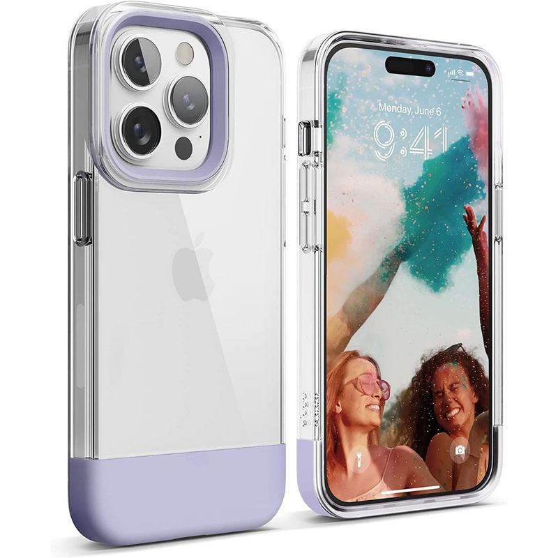 ELAGO - ELAGO Estuche Compatible iPhone 14 Pro Glide Transparente / Lila