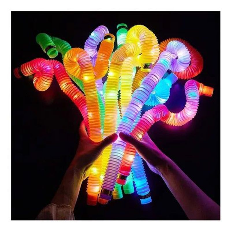 MIELTECH - 6 Tubos Pitillos Pop Luminosos Fidget Sensorial Armable