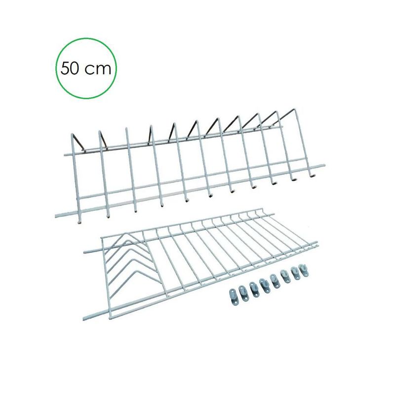 GENERICO - Platero Locero Blanco Escurridor Organizador 50 Cm
