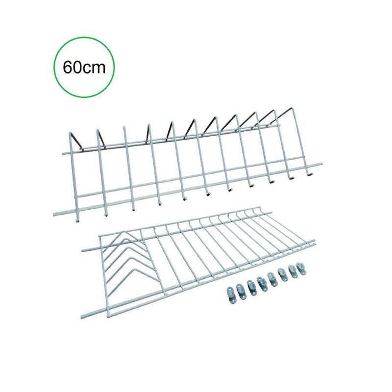 GENERICO - Platero Locero Blanco Escurridor Organizador 60 Cm