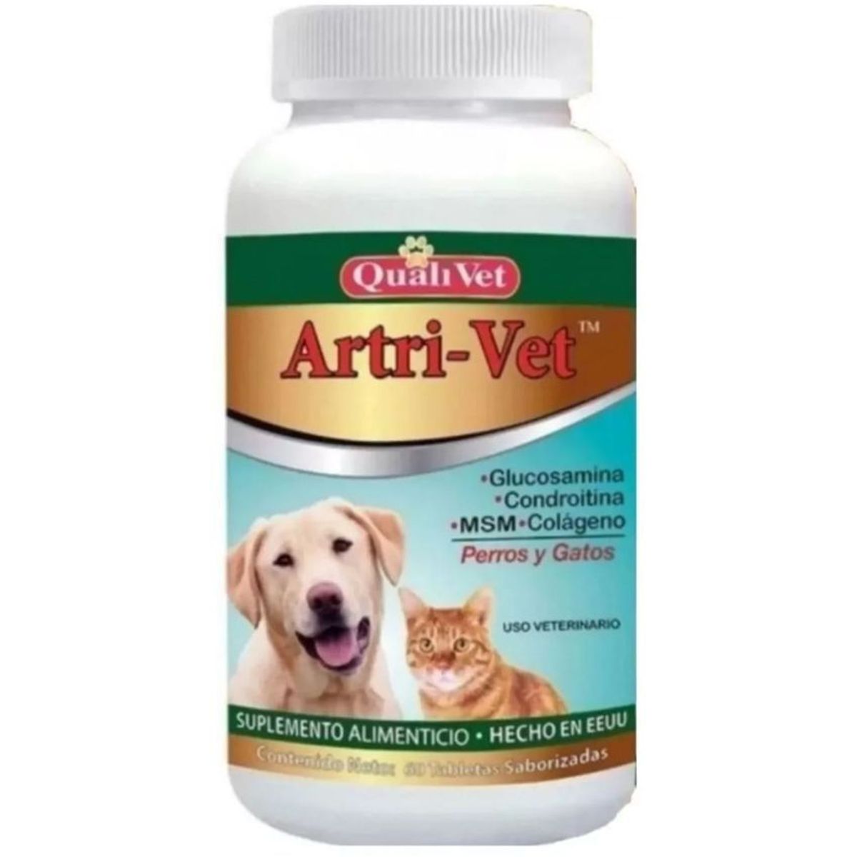 HOLLIDAY - Artri Vet Vitaminas Perros Gatos Articulaciones Tocino