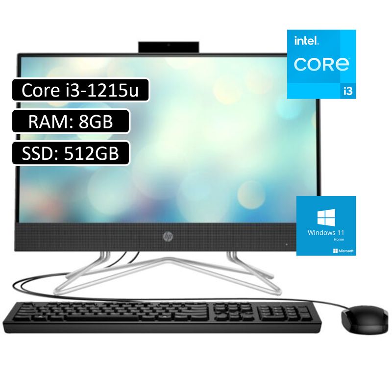 HP - TODO EN UNO HP 22 Intel Core I3 1215U, SSD 512GB, DDR4 8GB, 21,5'' WIN11.