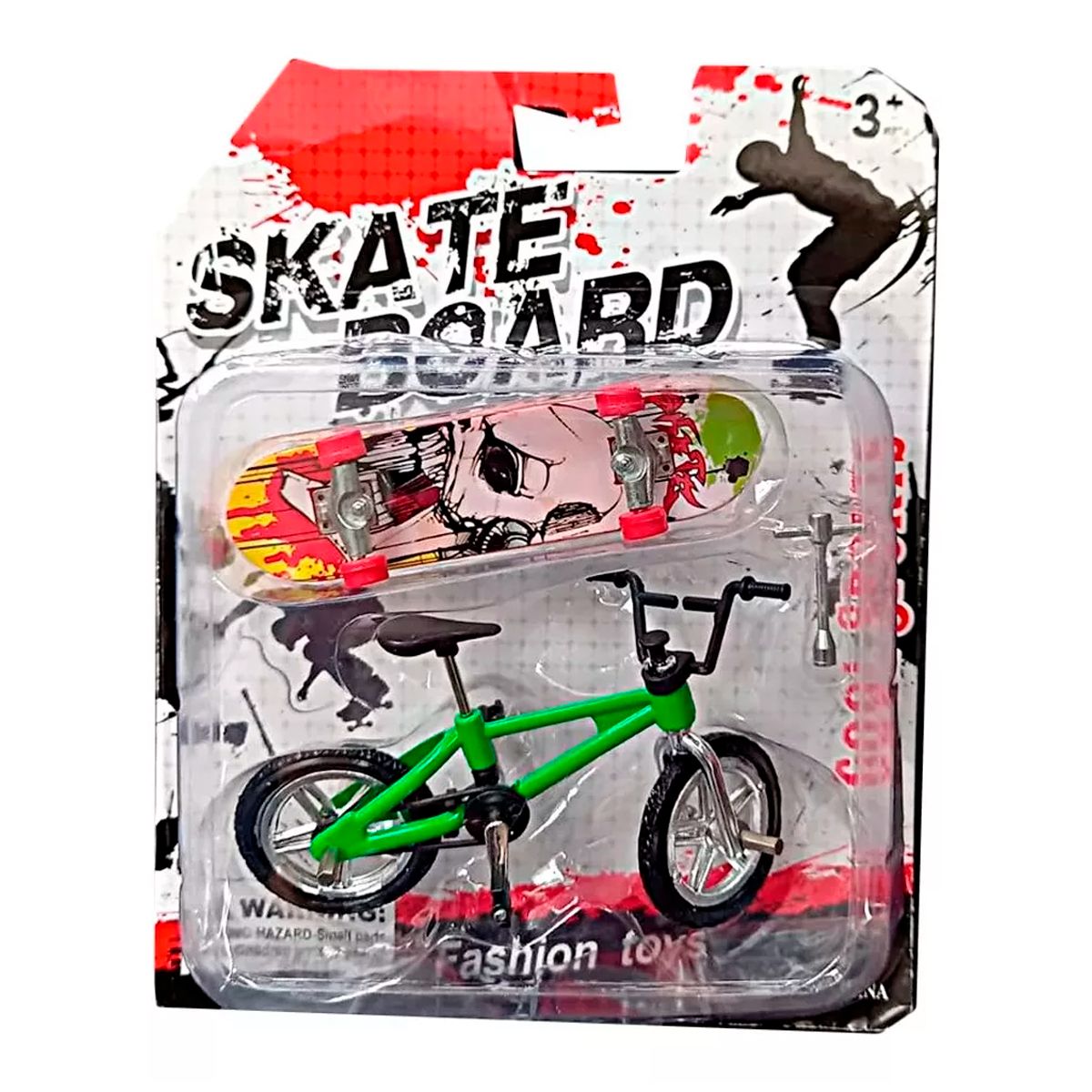 GENERICO - Patineta Dedos  Bicicleta Biker Fingerboard Skateboard 9cm
