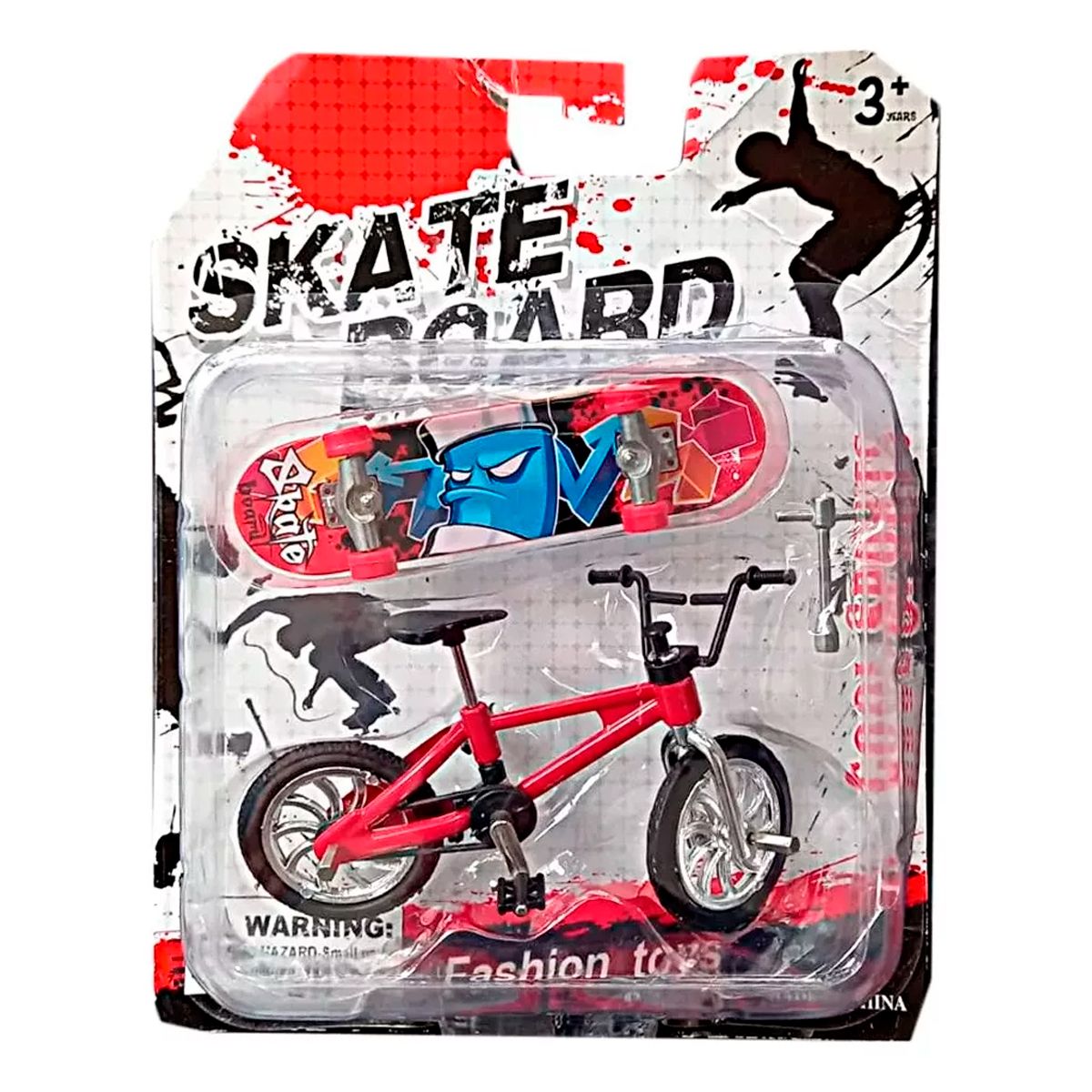 GENERICO - Patineta Dedos  Bicicleta Biker Fingerboard Skateboard 9cm