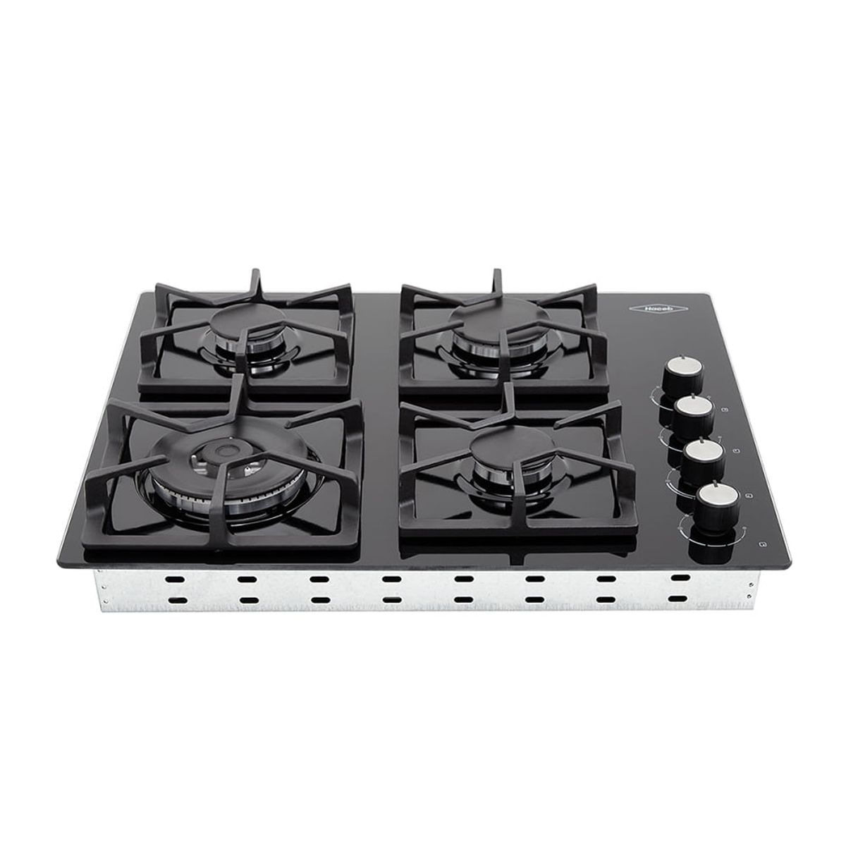 HACEB - Estufa de empotrar Tandoori Cristal 60X51 cm Fogón Dual gas natural Haceb