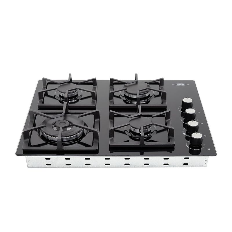 HACEB - Estufa de empotrar Tandoori Cristal 60X51 cm Fogón Dual gas natural Haceb