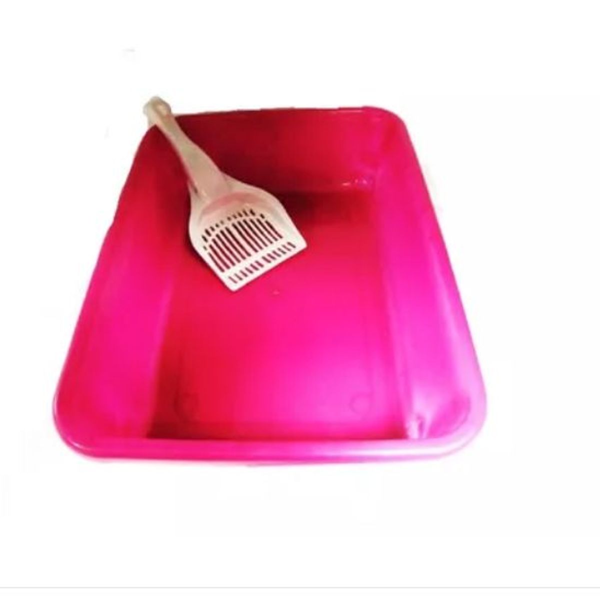 HALLY PET - Baño Arenero Bandeja Para Gatos  Pala Rosado.