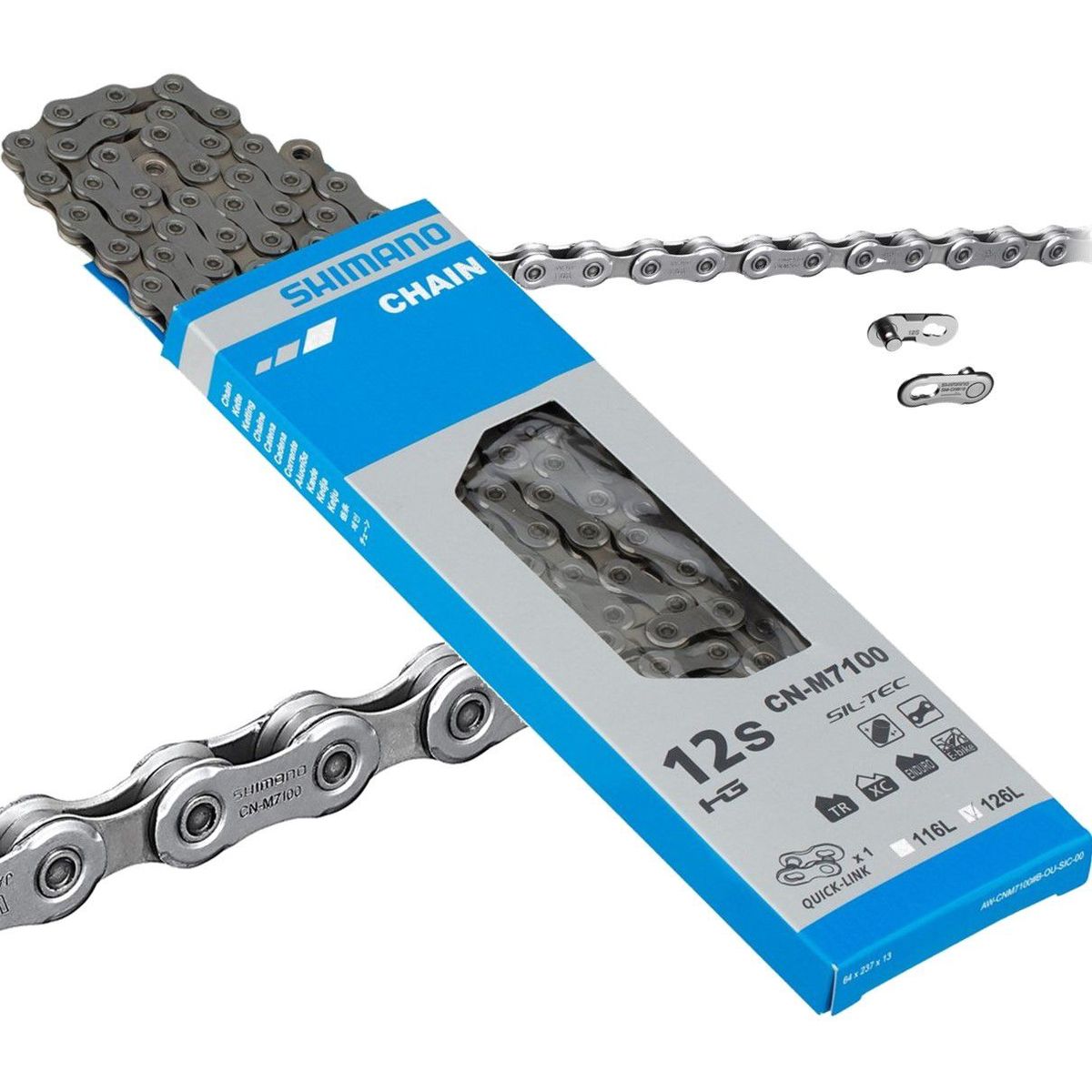 SHIMANO - Cadena M7100 Bicicleta Shimano Slx 12 Velocidades Cadenilla