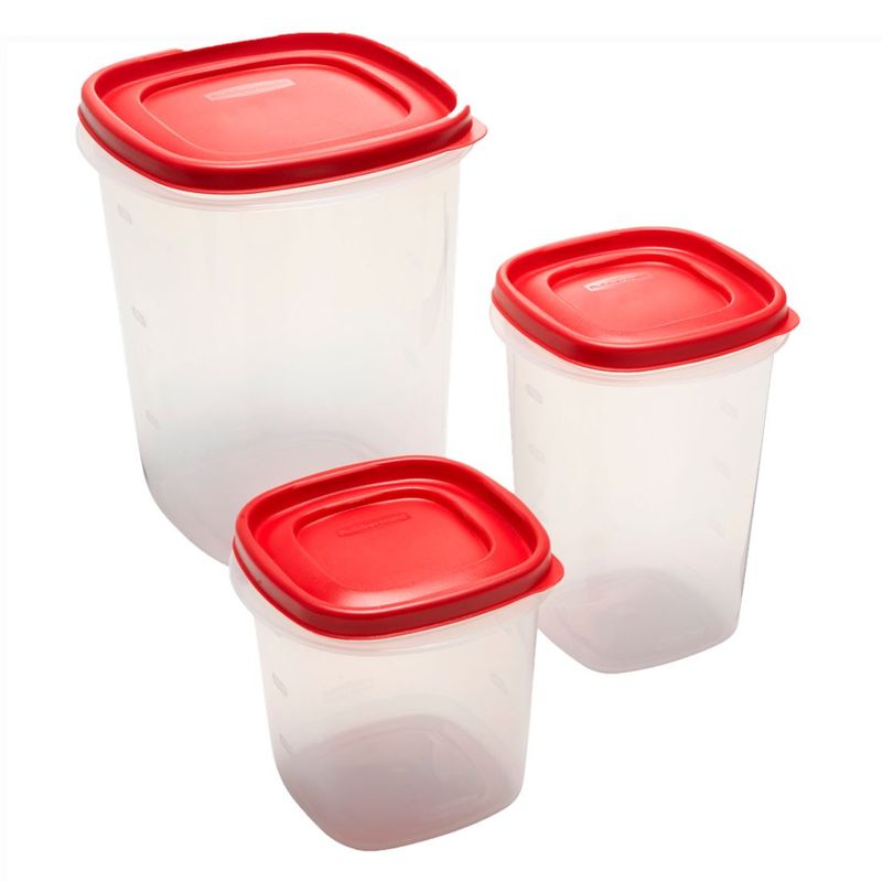 RUBBERMAID - Set Envases Organizadores Plásticos Rubbermaid Despensa X3