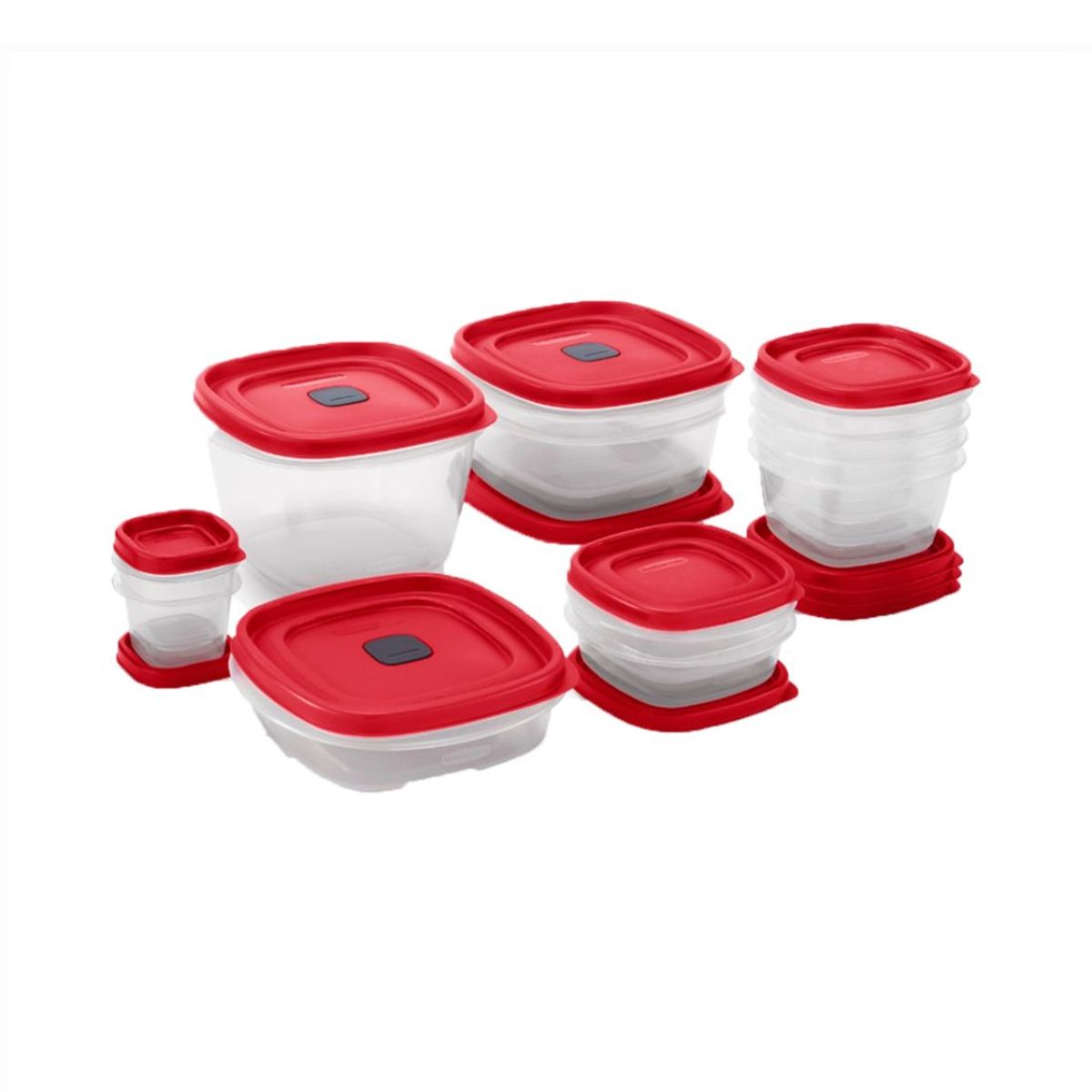 RUBBERMAID - Gran Set Envases Plásticos X12 Rubbermaid Portacomidas