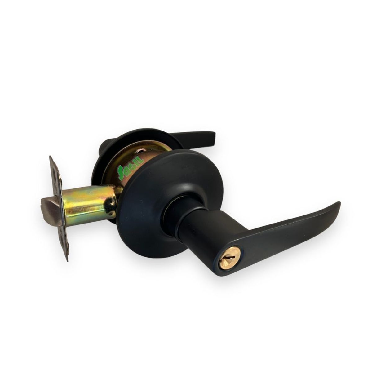 GENERICO - Cerradura Chapa Manija Habitación Hogar Madera Puerta Negra