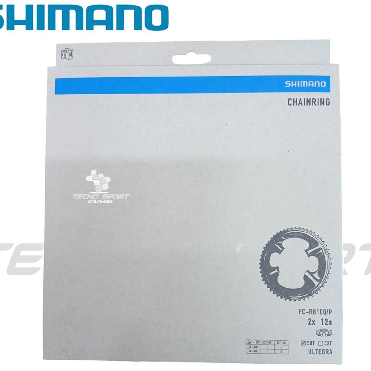 SHIMANO - Plato Coronilla Shimano Ultegra R8100 12v Biplato 50 Dientes