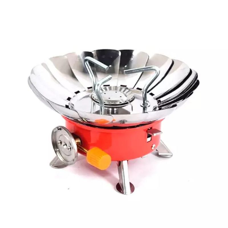 GENERICO - Estufa A Gas Para Camping K-203 Con Deflector De Viento