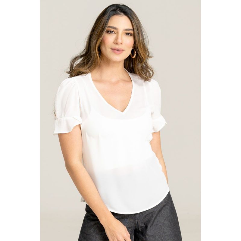 RAGGED - Blusa hanna Blanco Ragged