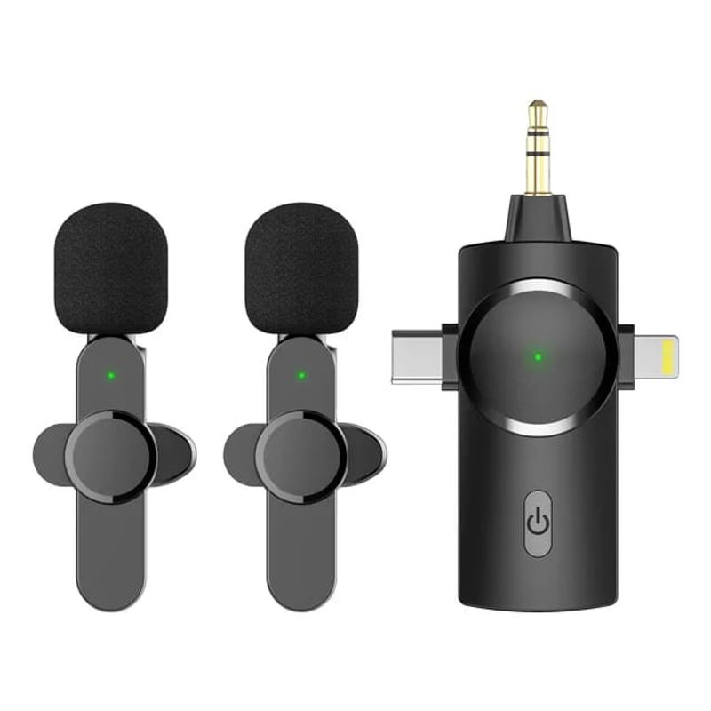 GENERICO - Micrófono De Solapa Inalambrico para Celular Semiprofesional Receptor Universal