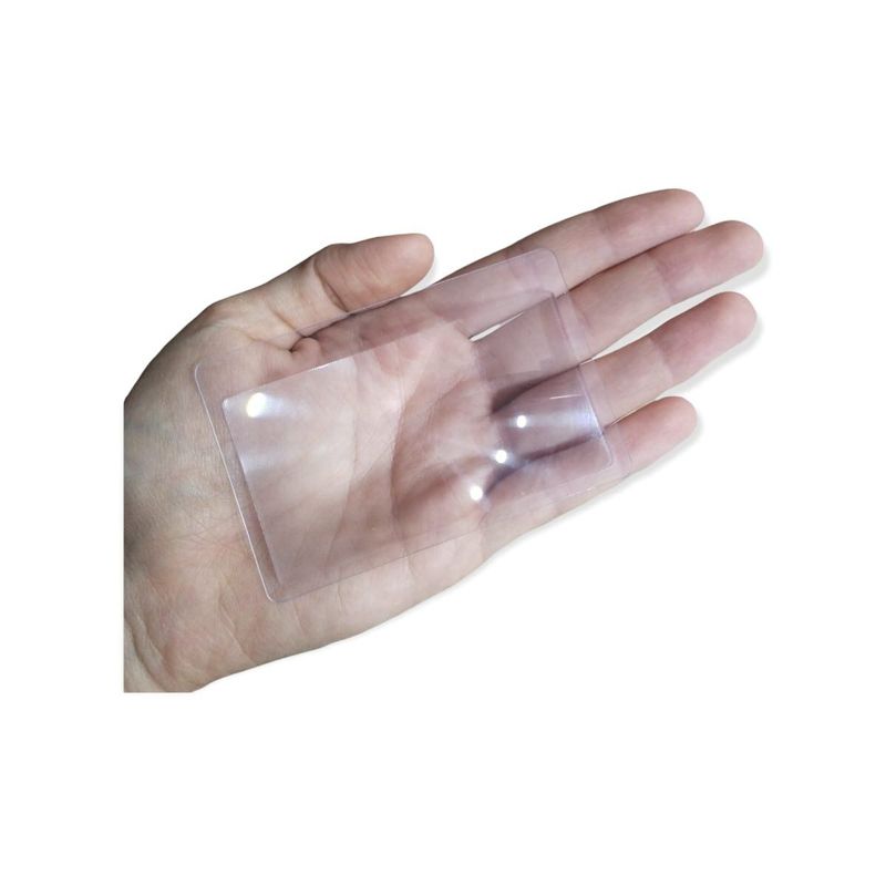GENERICO - Lupa Tarjeta Tipo Documento Lente Fresnell Acetato Plano Semiflexible