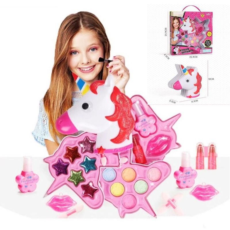 UNICORN - Kit maquillaje para  niñas portatil de unicornio juguete