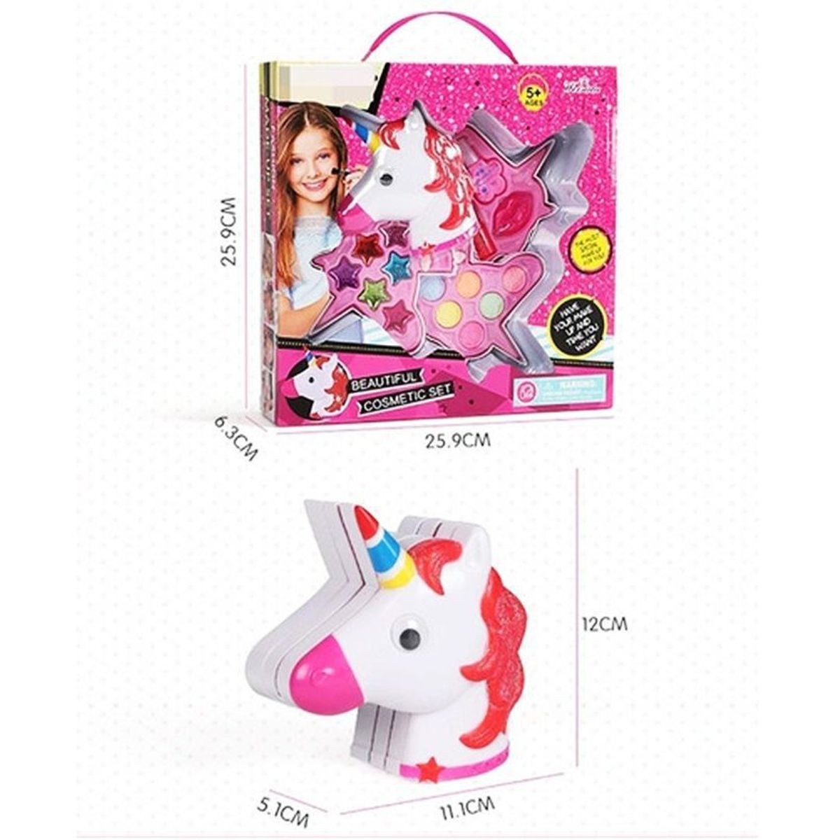 UNICORN - Kit maquillaje para  niñas portatil de unicornio juguete