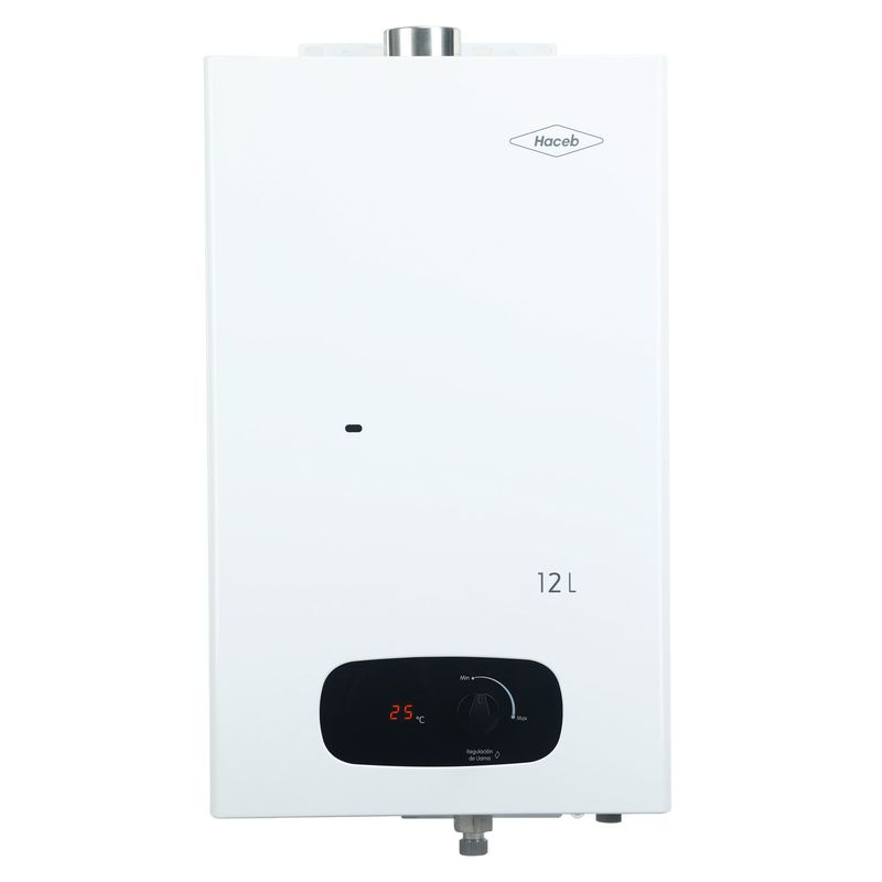 HACEB - Calentador paso tiro forzado 12 L gas natural blanco Haceb