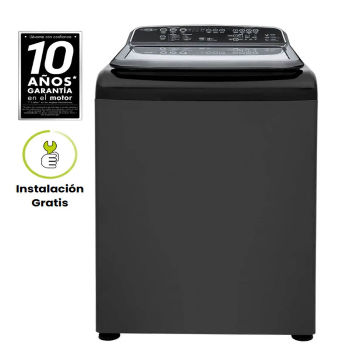 HACEB - Lavadora ZOÜ 16 Kilogramos Haceb digital Negra