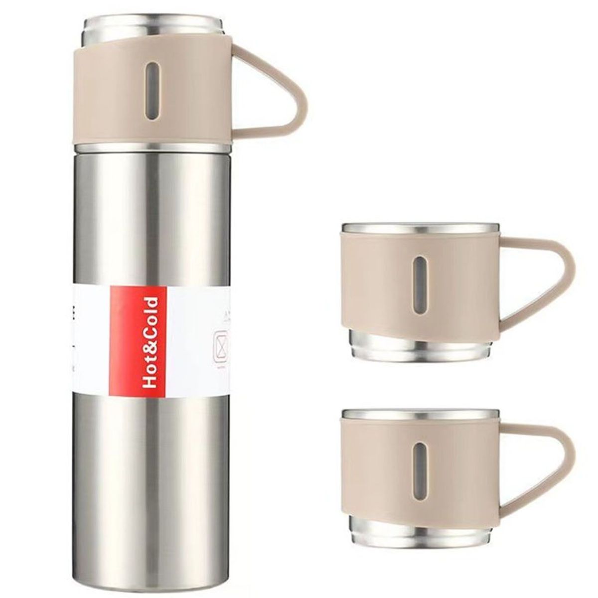 ONE PIXEL - Set Termo Frio Caliente Agua Cafe 500ml con Tazas Cafe