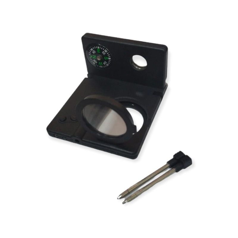 GENERICO - Tarjeta Multiusos Con Lupas Brújula Lapiceros Laser 2 Luces