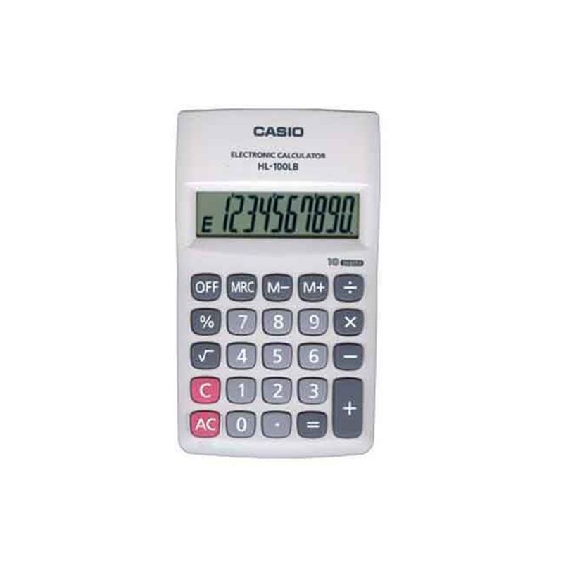 CASIO - Calculadora De Bolsillo 10 Dígitos Porcentaje Blanco Casio