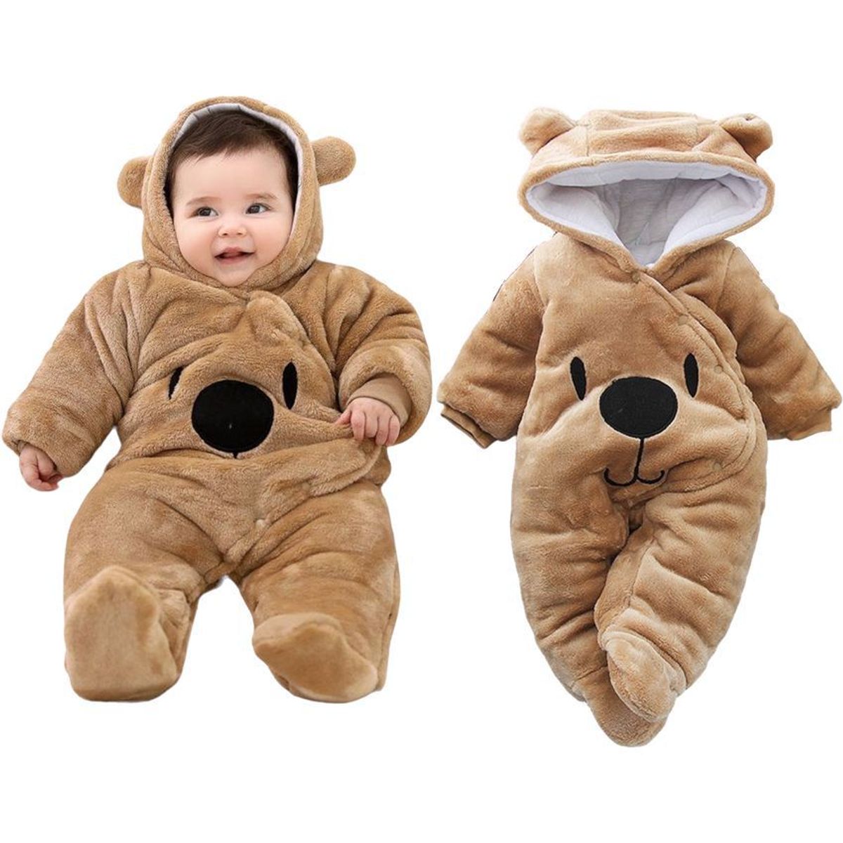 BABY ALIVE - Sleeping Antialérgico Pijama Para Bebe oso Cafe 6-12 meses