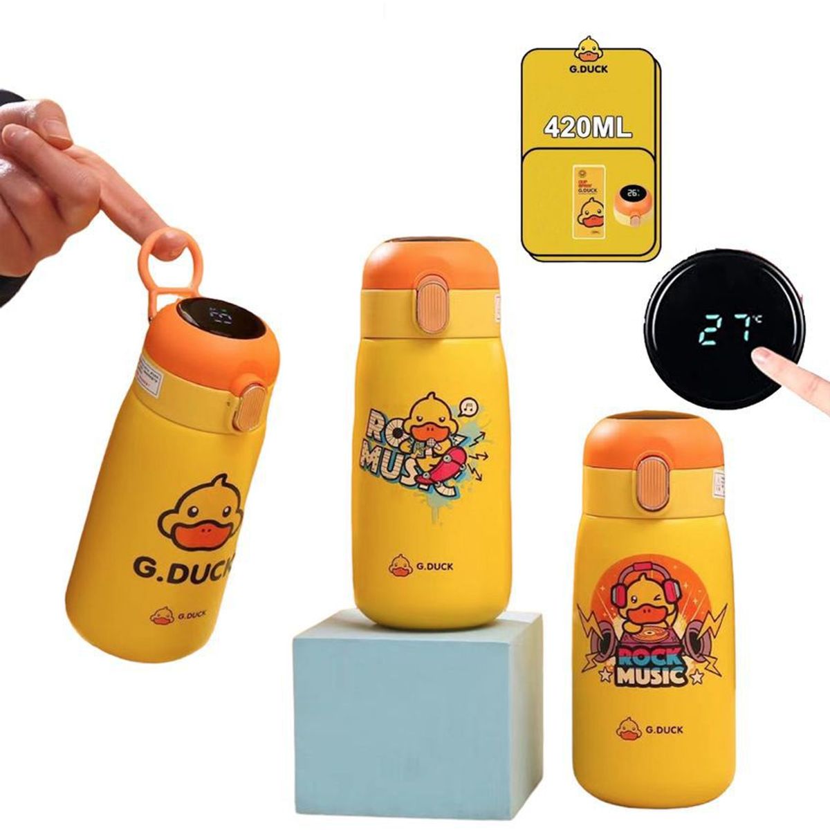 DUCK - Termo infantil para bebidas calientes en acero inoxidable-