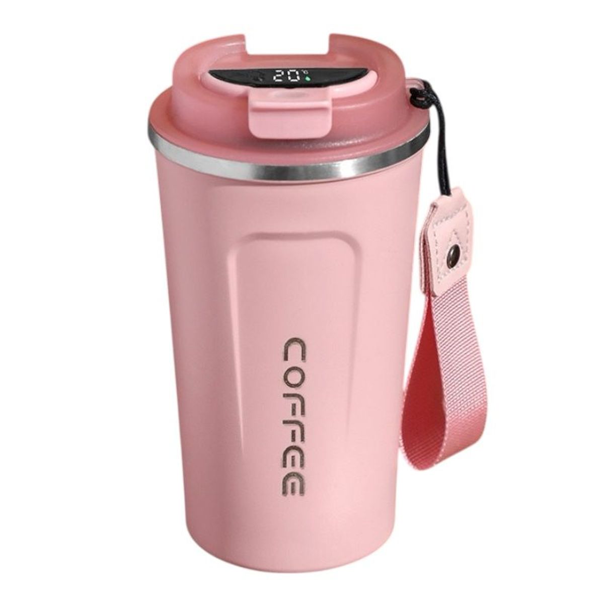 MULTIPLACE COLOMBIA - Termo tipo vaso de cafe o bebidas calientes y frías 550 ml rosado