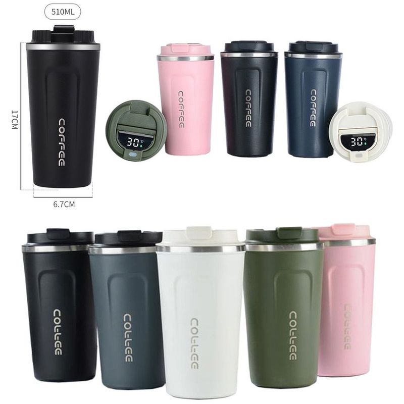 Vaso termo para oficina de cafe o bebidas calientes VERDE