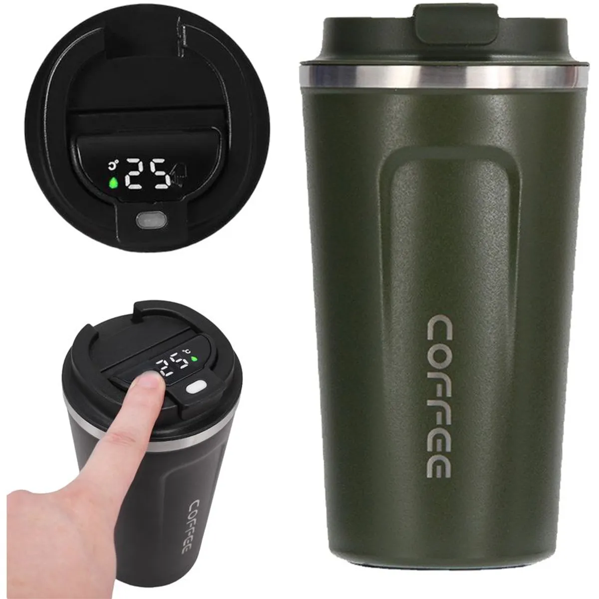 MULTIPLACE COLOMBIA - Vaso tipo termo de cafe o bebidas calientes y frías 510 ml VERDE-