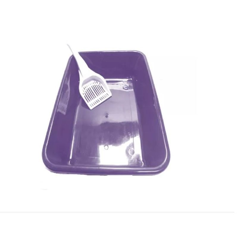 HALLY PET - Baño Arenero Bandeja Para Gatos Pala Morado.