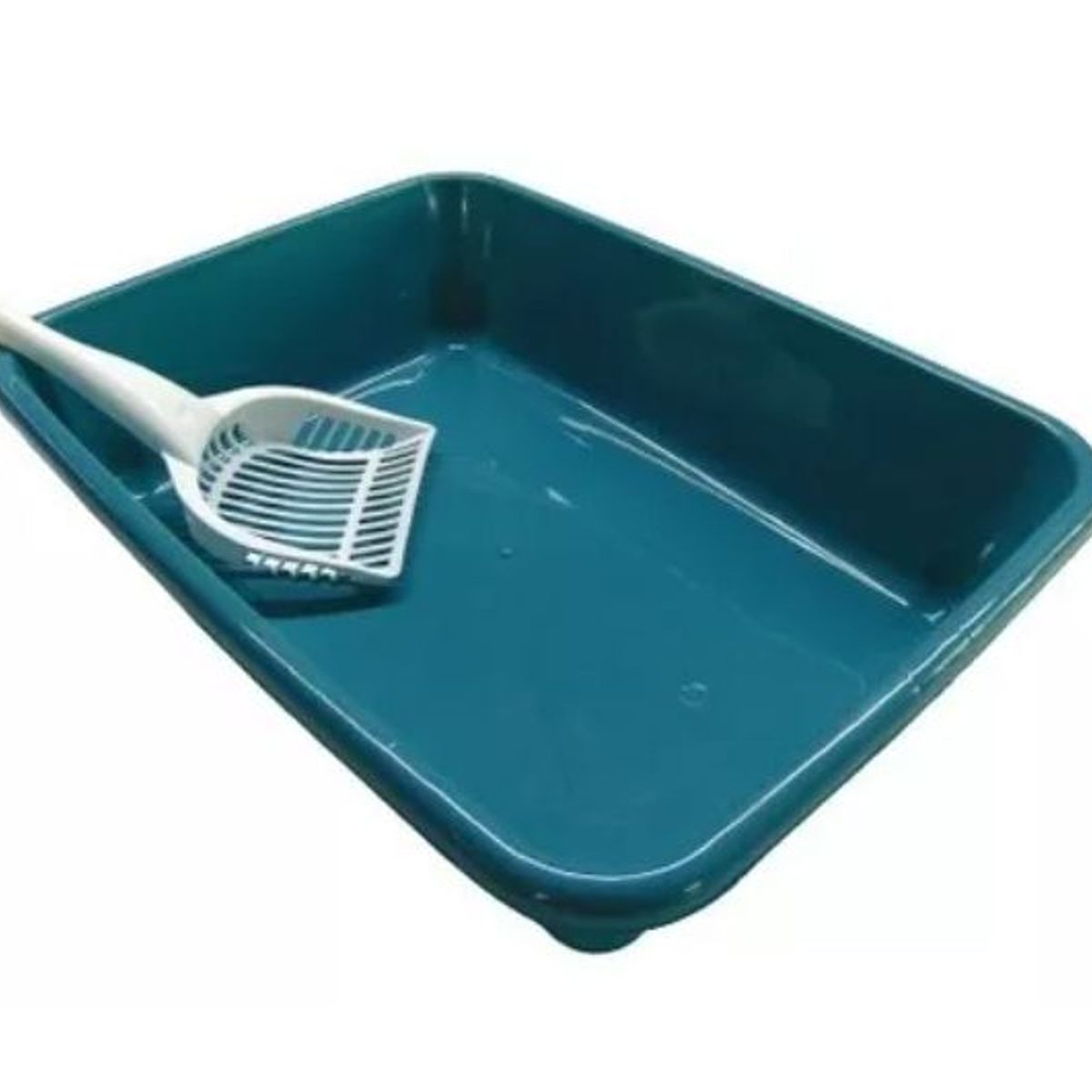 HALLY PET - Baño Arenero Bandeja Para Gatos Pala Celeste.