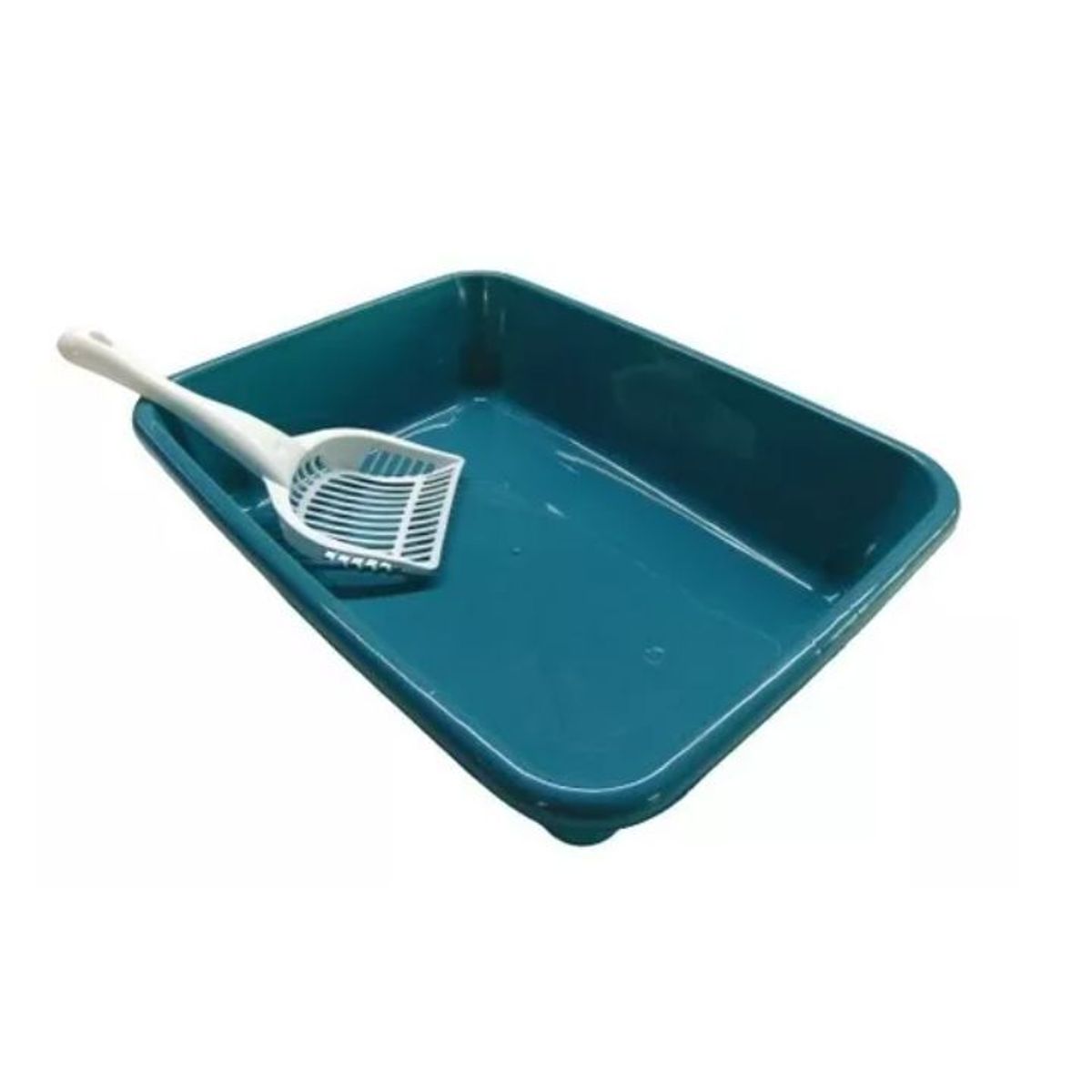 HALLY PET - Baño Arenero Bandeja Para Gatos Pala Celeste.