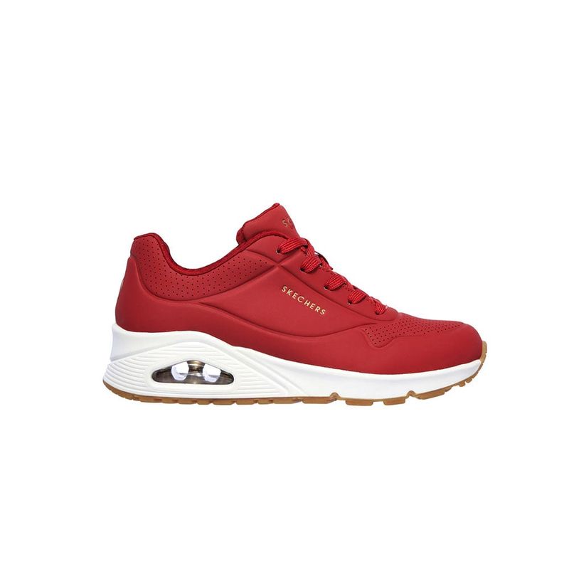 SKECHERS - Tenis Mujer Skechers Uno Stand on Air - Vinotinto-Blanco