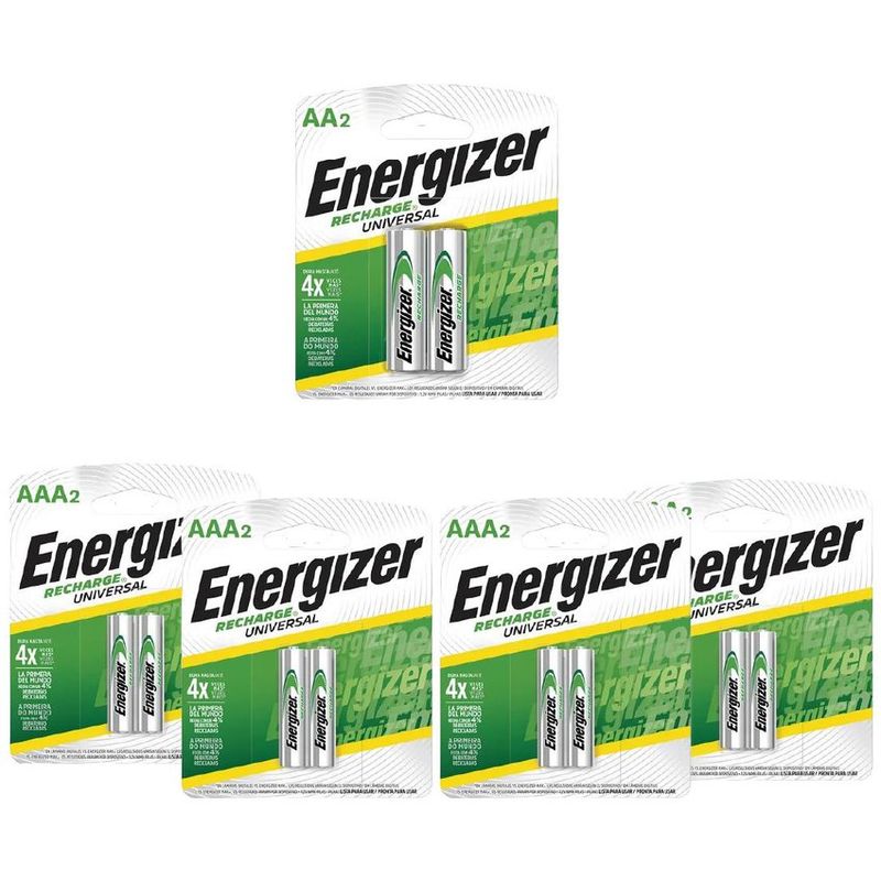ENERGIZER - Pilas Recargables Energizer 2AA x1 + 2AAA x4 (10 Pilas)