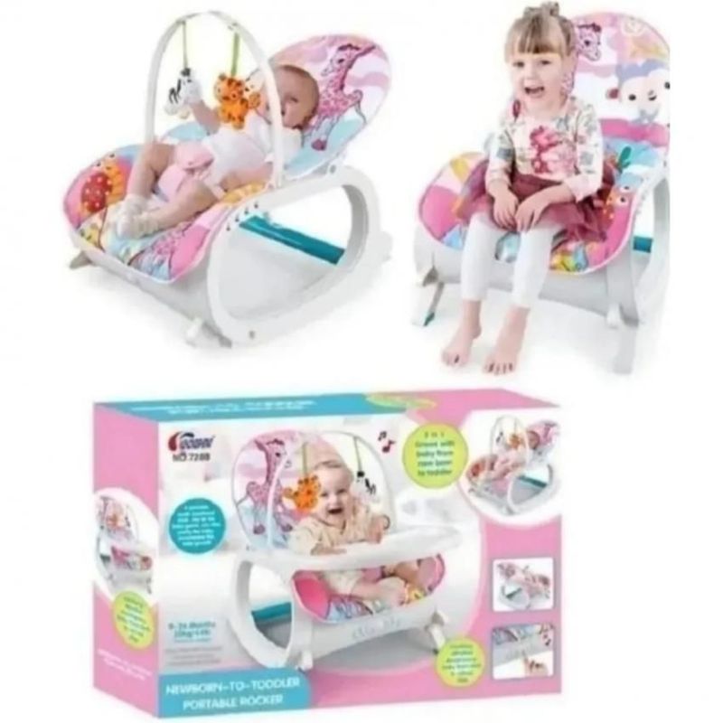 GENERICO - Silla mesedora vibradora y musical con bandeja para bebe