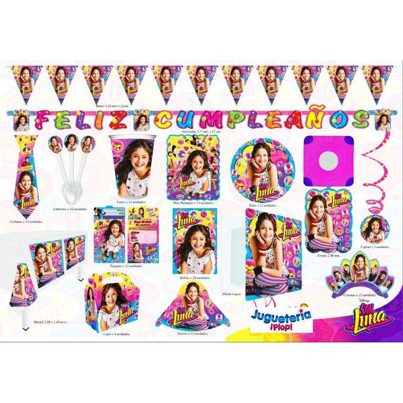 GENERICO - Kit piñata soy luna decoración completa