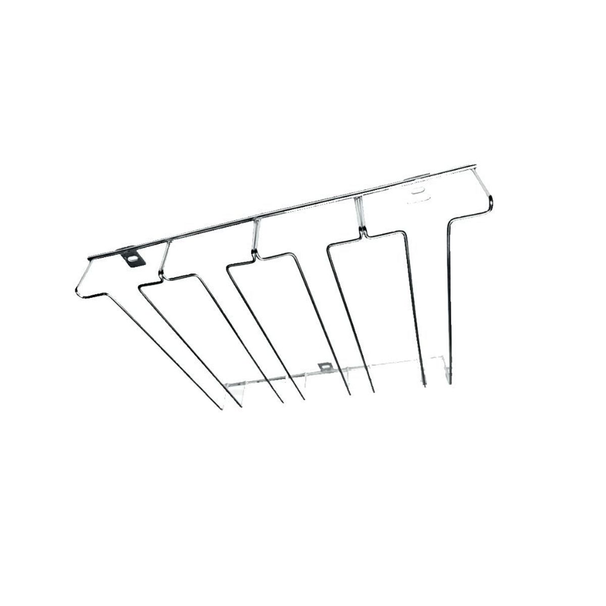 REJIPLAS - Soporte Colgador Copas Copero 4 Puestos Cromado