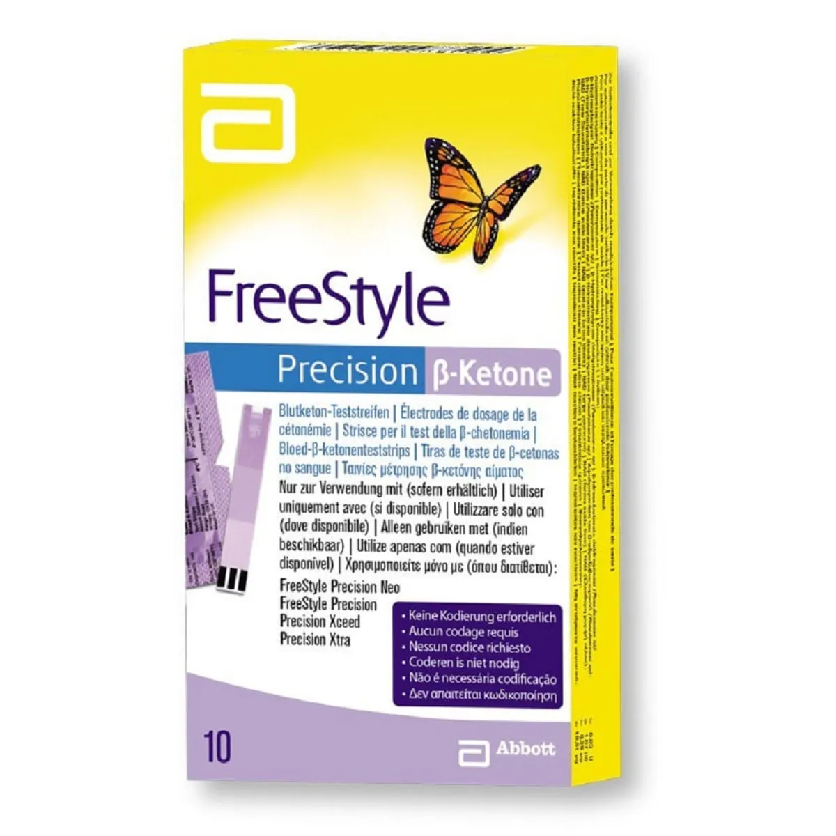 OPTIMUM - Tiras Reactivas Cetona Freestyle Optium X 10und